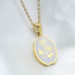 Daisy Flowers Irregular Pendant Necklace Gold Photo 0