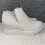 Journee Collection Shoes Womens 8.5 White Platform Slip On Wedge Sneaker NEW Photo 3