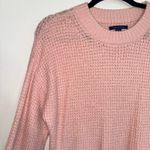 American Eagle Sweater Solid Light Pink Waffle Knit Oversized Photo 2