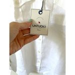UNTUCKit Linen Cotton Buttondown Shirt White Size 0 NEW Photo 7