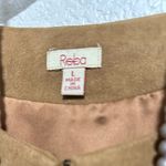 Reba Western Brown Faux Suede Studded Vest Jacket -Rodeo NFR - Large EUC Photo 1