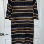 Emma & Michele  Striped Knit MIDI Dress Brown Woman’s Size M Style 14018¿ Photo 0