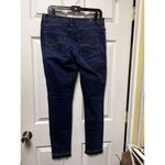 Lee BEYc) Womens Skinny Jeans 12 Med Stretchy Fit Dark Denim & Raw Hem Slimming Photo 3