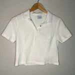 Outdoor Voices Crop White Polo Shirt Top Medium Preppy Athleisure Sporty Prep Photo 1