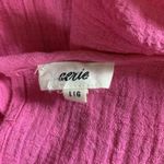 Aerie  Hot Pink Crinkle Gauze Mini Dress L Balloon Sleeve Cottagecore Photo 4