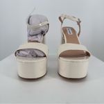 Steve Madden Jolie Platform Ankle Strap Heeled Sandals in Bone Patent size 10 Photo 3