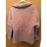 Bernie Bernardo Quilted Puffer Jacket Dusty Rose Button Front Collar Size M Purple Size M Photo 1