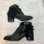 Circus by Sam Edelman Jolie Boot Size 9.5 Fringe Black Block Heel Western Women Photo 5