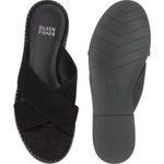 Eileen Fisher NEW Cross Strap Sandal Black Suede Size 8 Minimalist Slides NWOT Photo 13
