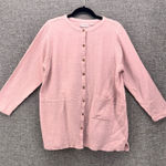 Joan Rivers Womans Blouse Size L Pastel Pink Tunic Button Soft Cloud Lightweight Size L Photo 0