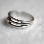 Source Unknown NWOT Triple Band Silver Tone Ball Size 7 Ring Photo 2