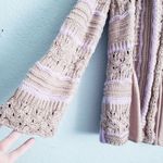 Anthropologie  Wrap London Brown and Purple Open Knit Front Tie Cardigan Photo 2