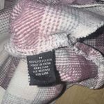 New Look  Women's Flannel Coat Jacket Plaid Urple Pink/White W/Pockets Medium Photo 2