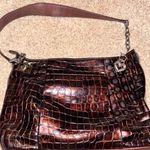 Brighton  Brown Crocodile Leather Shoulder Purse Photo 0