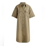 J.Crew - Utility Linen Shirt Dress in Olive Green Sz Xs Photo 2