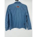 Christopher & Banks VTG  Fall Embroidered Denim Shirt Women XL Bears Leaf Teacher Photo 4