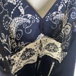 Magic  Black & White Pattern Y2k Midi Dress Formal Cotton Size Medium Photo 13