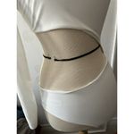 Nasty Gal  white satin part time lover bare Shoulder Long Sleeve bodysuit Size 8 Photo 6