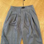Pretty Little Thing  Charcoal Gray Pinstripe Woven High Waisted Cigarette Pants Photo 2