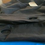 Black cropped Long Sleeve compression workout Top with Thumb Holes xl NWT Photo 0