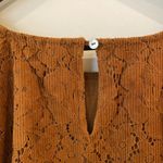 DOLAN Anthropologie Floral Norah Corduroy Pullover Blouse Brown Large Photo 8