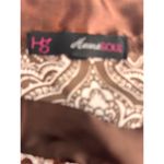 Heart & Soul Brown Satin Bandana Print Blouse – casual bojo Size M Size M Photo 2