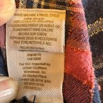 We The Free  People Shirt Petite Small Boho Park Ranger Plaid Button Up Blue Pink Photo 10