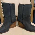 Lucky Brand  Black Suede Heeled Boots, Size 6 Photo 1