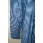 prAna New Womens NWT Striped Dress Blend L Dark Blue Long Sleeve Light Sheath Photo 5