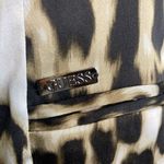 Guess Vintage Women’s Leopard Jacket Blazer Size 4 Lined Silky Career Office Photo 5