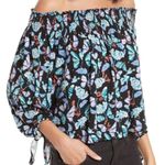 Free People We The Free L Off-Shoulder Smocked Floral Blouse Photo 0