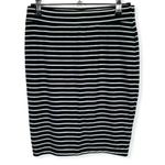 Marine layer  Black And‎ White Striped Pencil Skirt Photo 1