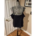 Lands’ End Button Front Shirt & Shell Tank Top Navy Blue eyelet top Women’s 1X Photo 4