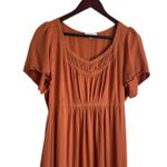 Baltic Born  Maxi Dress XL‎ Burnt Orange Flutter Sleeve Tiered Boho Chic Prairie Photo 5
