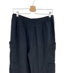 Free People  Feelin' Good Pants Linen Blend‎ Utility Cargo Black Size Small Photo 7