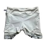 Athleta  Print Laser Running Tennis Sporty Women's White Floral Midi Skirt Skort Photo 2