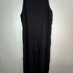 Carly Jean Los Angeles  | Black Jumpsuit Wide Leg Cropped Linen Blend | Small Photo 5