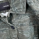 Hurley  | Camouflage Camo Denim Printed Button Down Jacket Size S Small Photo 5