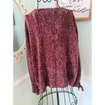 Sundance  Sweater PL  Samantha Pullover Chenille Womens Dark Pink-Red Photo 3