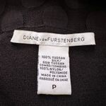 Diane Von Furstenberg  black long sleeve silk knit duster robe size P Photo 5