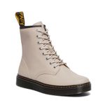 Dr. Martens Dr. Martins L8 /M7 ZavalaTaupe Gray Lace Up Combat Boot Punk Chunky Leather Photo 1