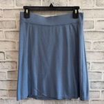Horny Toad Women’s  solid blue flat front skirt organic cotton blend Medium Photo 0
