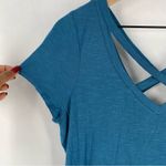 Jessica Simpson Jessica Simpson Maternity Soft Blue Strappy V-Neck Short Sleeve Tee Photo 2