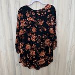 Torrid  Womens Floral Blouse Size 3X Black Chain Neckline Dark Romantic Feminine Photo 4