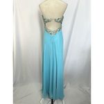 Aqua‎ Blue Dress Size 2 Beaded Evening Party Cocktail Prom Bedazzled Rhinestone Photo 1