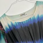 XS Clifton colorful midi dress with gradient​ 3/4 sleeve length transparent slv Blue Photo 12