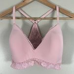 Aerie Pink Lace Wirefree Bra Photo 0