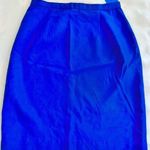 NWT Size 4 Royal Peacock Blue Pencil Skirt Knee Length Office Career Photo 0