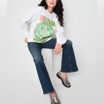 Nirvana  Size M White Sweatshirt W/Vibrant Graphic Nevermind & Smiley Face New. Photo 1