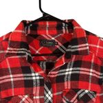 Ci Sono Red Plaid Collared Long Sleeve Cotton Blend Button Down Shirt Women Sz M Photo 6